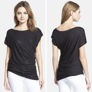 Velvet Graham & Spencer asymmetrical sequin top
